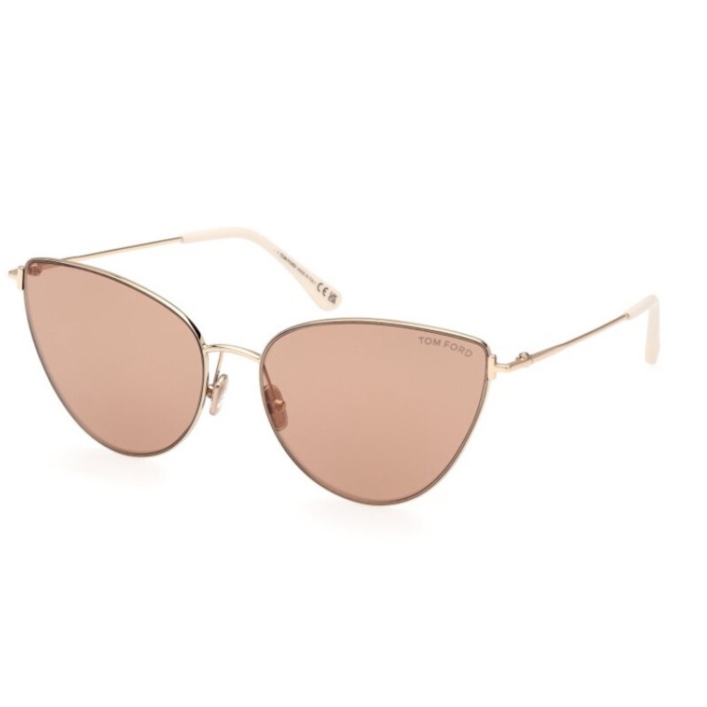 NEW FT1005/S 28Z TOM FORD ANAIS-02 TF1005 WOMEN GOLD BROWN CAT EYE SUNGLASSES